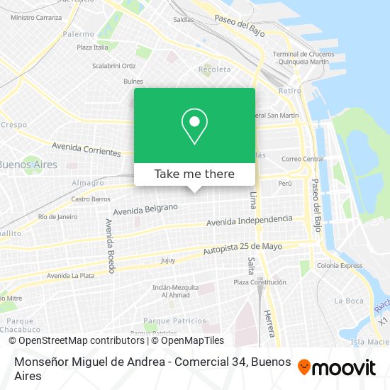Mapa de Monseñor Miguel de Andrea - Comercial 34
