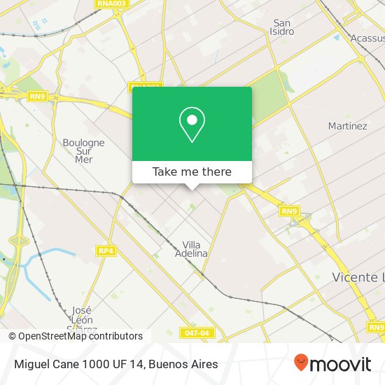 Miguel Cane 1000    UF 14 map