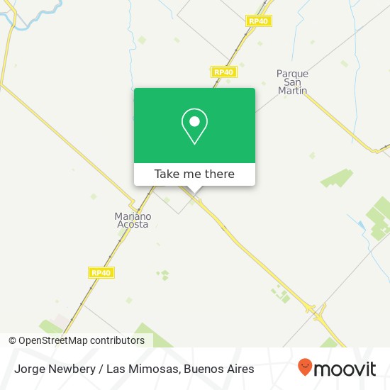 Mapa de Jorge Newbery / Las Mimosas