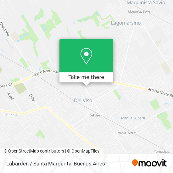 Labardén / Santa Margarita map