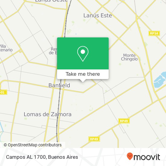 Campos AL 1700 map