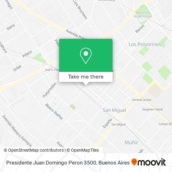 Presidente Juan Domingo Peron 3500 map