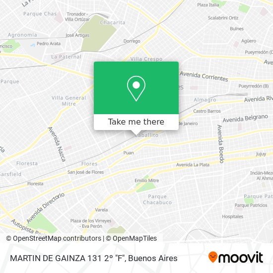 MARTIN DE GAINZA 131 2º "F" map