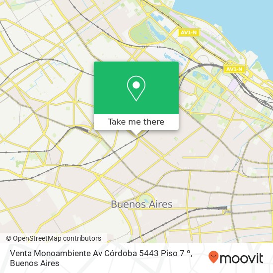 Venta Monoambiente   Av  Córdoba 5443  Piso 7 º map