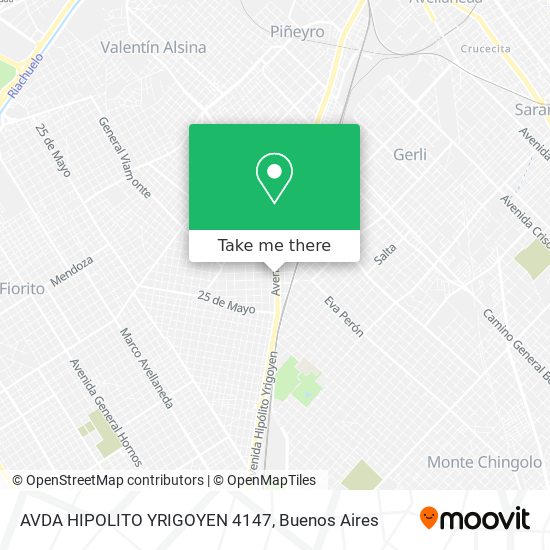 AVDA HIPOLITO YRIGOYEN 4147 map