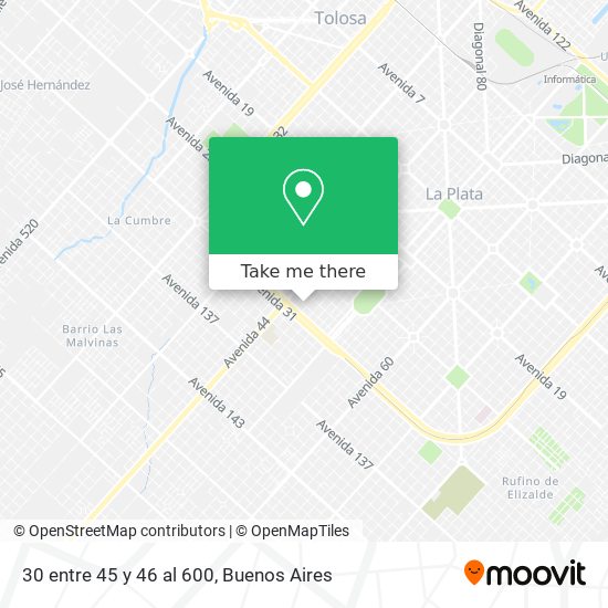 Mapa de 30 entre 45 y 46 al 600
