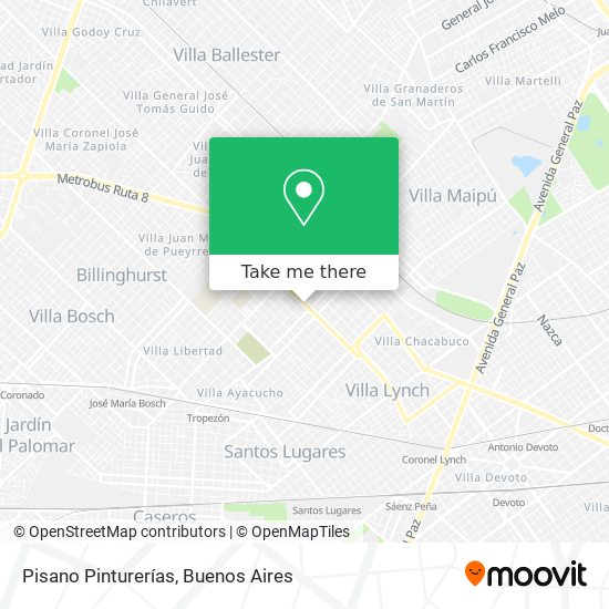 Mapa de Pisano Pinturerías