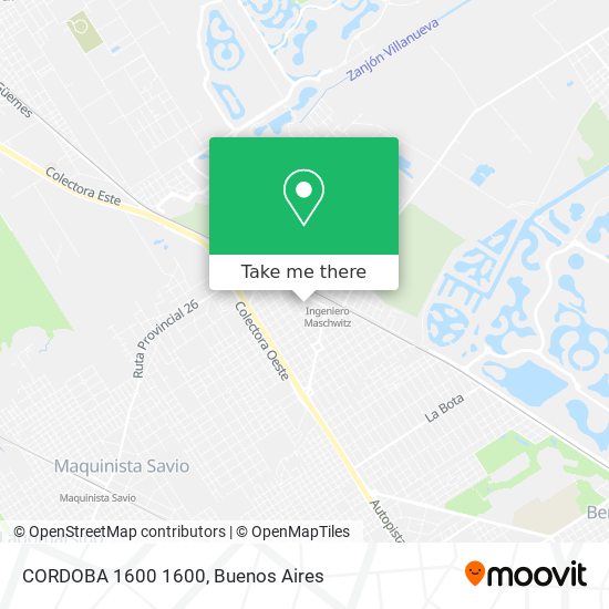 CORDOBA 1600 1600 map