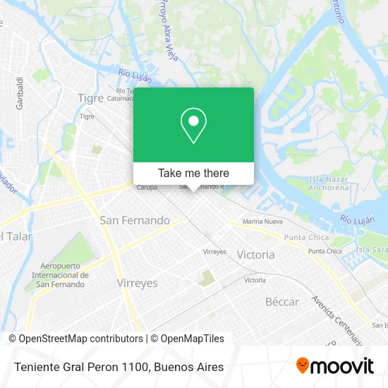 Teniente Gral Peron 1100 map