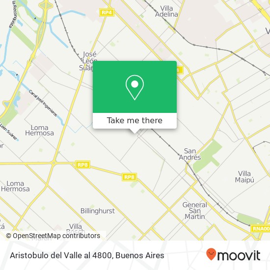 Aristobulo del Valle al 4800 map