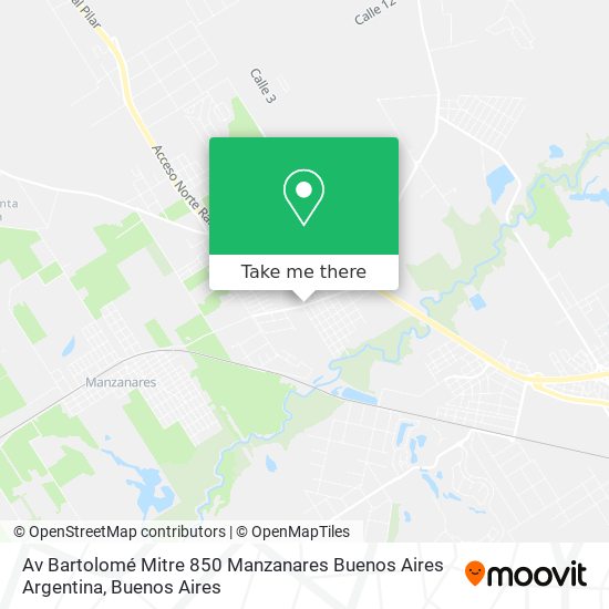 Av  Bartolomé Mitre 850  Manzanares  Buenos Aires  Argentina map