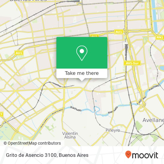 Grito de Asencio 3100 map