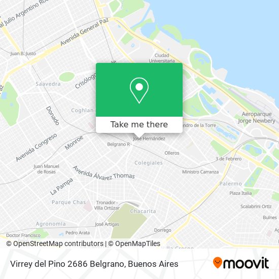 Mapa de Virrey del Pino 2686  Belgrano