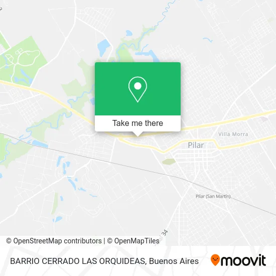 BARRIO CERRADO LAS ORQUIDEAS map