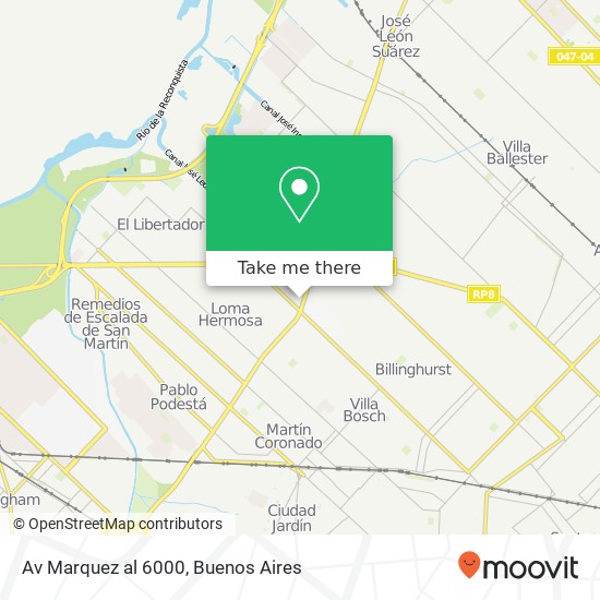 Av  Marquez al 6000 map