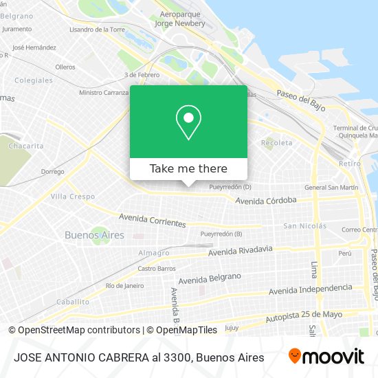 JOSE ANTONIO CABRERA al 3300 map