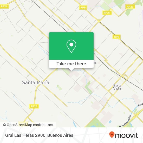 Gral  Las Heras  2900 map