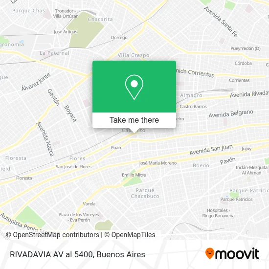 RIVADAVIA AV  al 5400 map