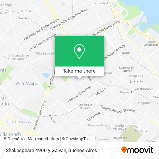 Mapa de Shakespeare 4900 y Galvan