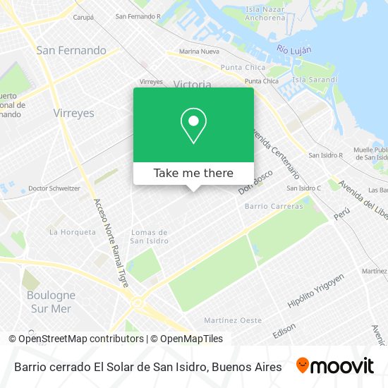 Barrio cerrado El Solar de San Isidro map