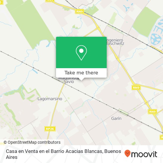 Mapa de Casa en Venta en el Barrio Acacias Blancas