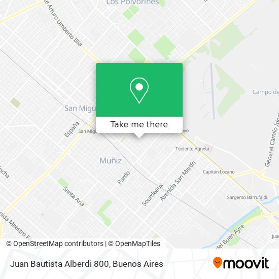 Mapa de Juan Bautista Alberdi 800