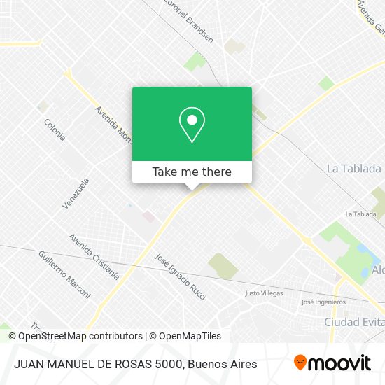JUAN MANUEL DE ROSAS 5000 map