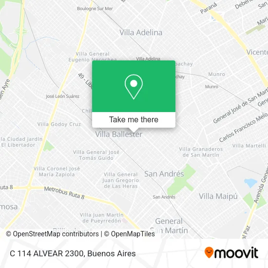 Mapa de C 114 ALVEAR 2300