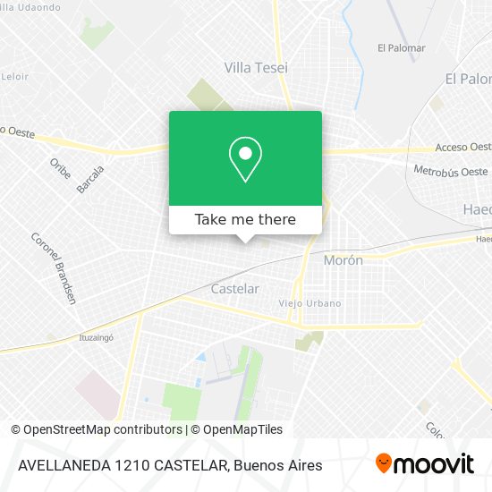 AVELLANEDA 1210  CASTELAR map