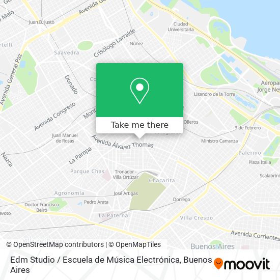 Mapa de Edm Studio / Escuela de Música Electrónica