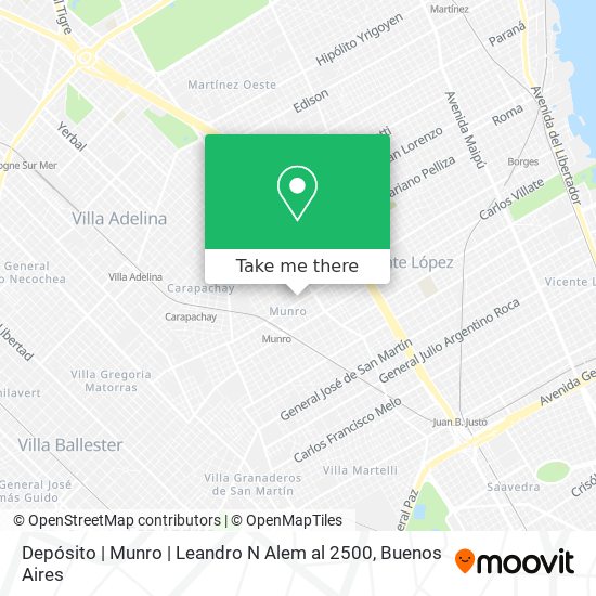 Mapa de Depósito | Munro | Leandro N Alem al 2500