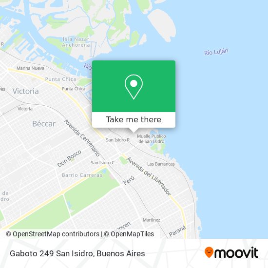 Gaboto 249  San Isidro map