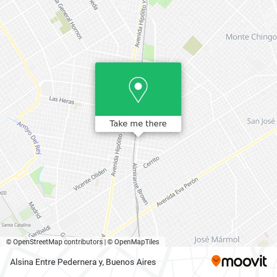 Mapa de Alsina Entre Pedernera y