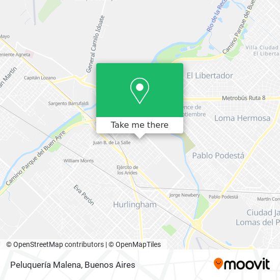 Mapa de Peluquería Malena