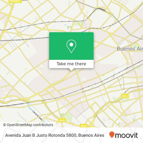 Mapa de Avenida Juan B Justo Rotonda 5800