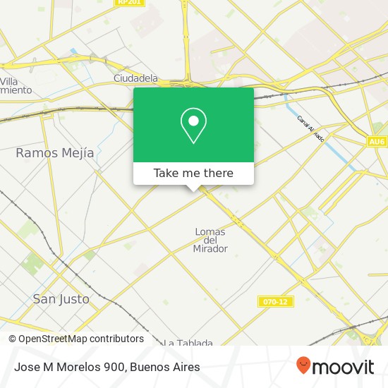 Jose M Morelos 900 map