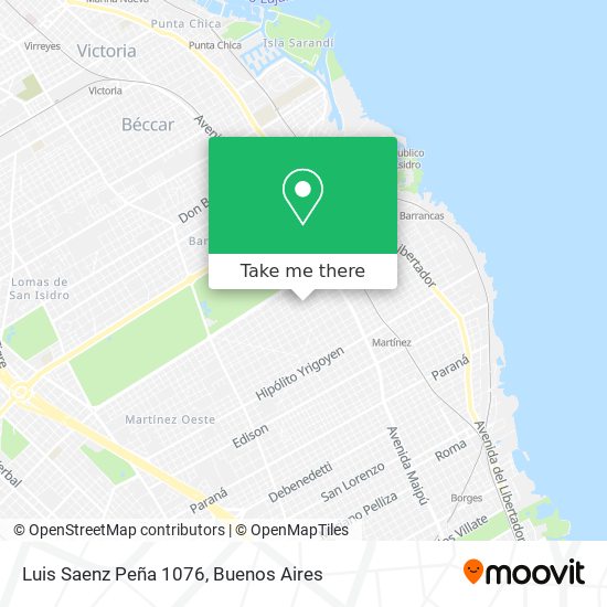 Luis Saenz Peña 1076 map