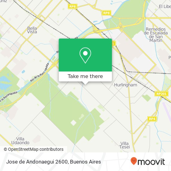 Jose de Andonaegui 2600 map