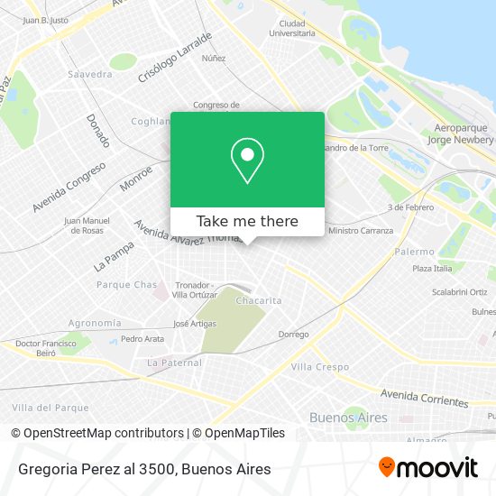 Gregoria Perez al 3500 map