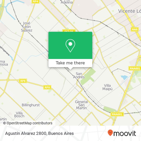 Mapa de Agustín Alvarez 2800