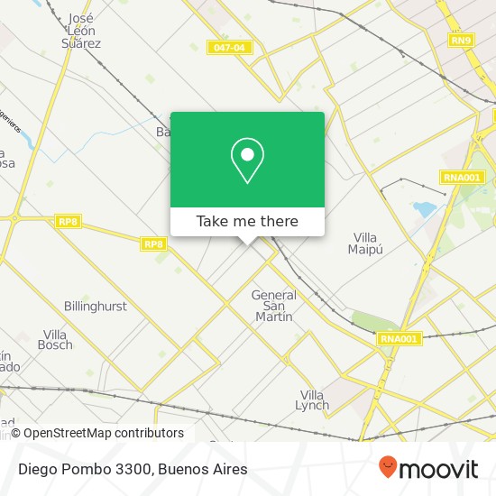 Diego Pombo 3300 map