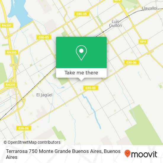 Terrarosa 750  Monte Grande  Buenos Aires map