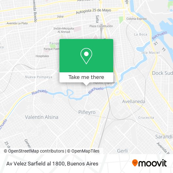 Mapa de Av  Velez Sarfield al 1800