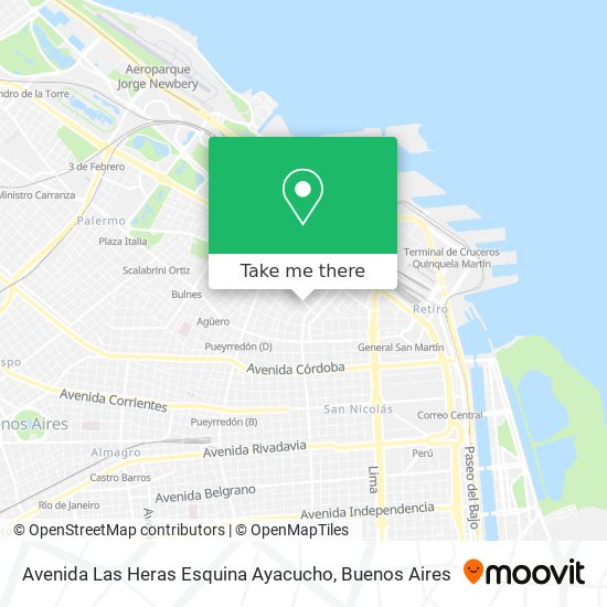 Avenida Las Heras Esquina Ayacucho map