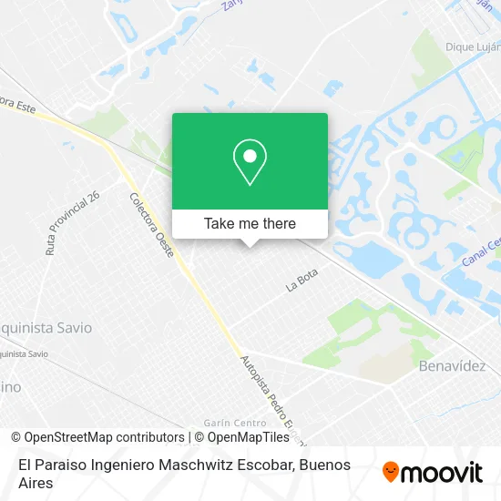 Mapa de El Paraiso   Ingeniero Maschwitz   Escobar