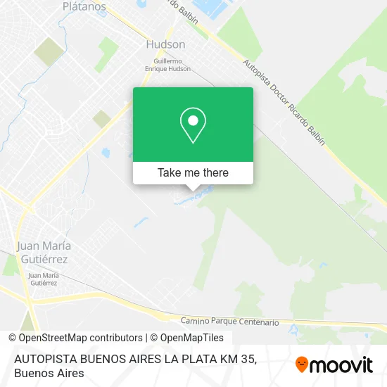 AUTOPISTA BUENOS AIRES LA PLATA KM 35 map