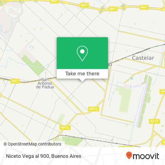 Niceto Vega al 900 map