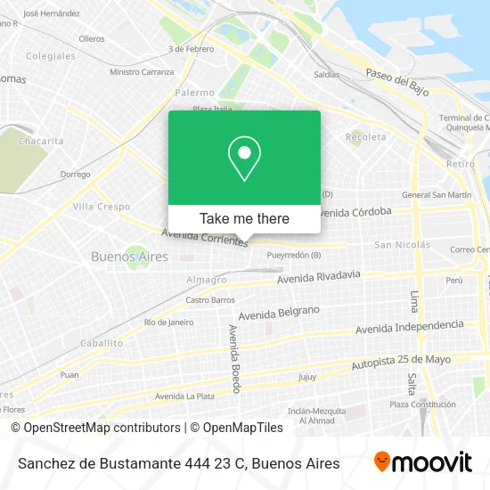 Mapa de Sanchez de Bustamante 444  23 C