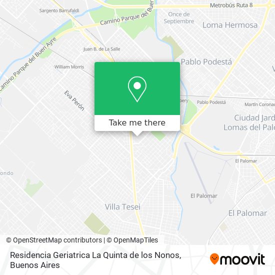 Residencia Geriatrica La Quinta de los Nonos map