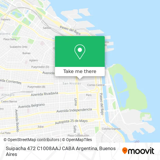 Mapa de Suipacha 472  C1008AAJ CABA  Argentina